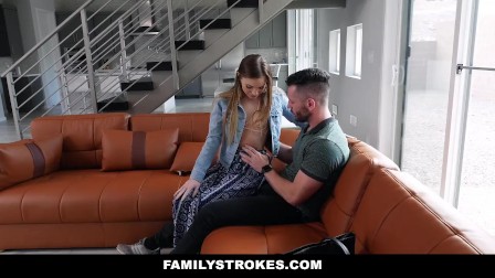FamilyStrokes - Horny Devours stepuncle's Cock