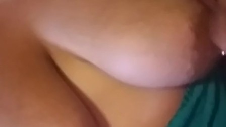 Playtime with pierced nipples