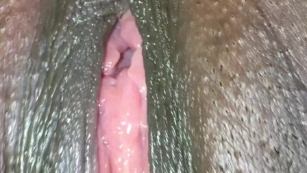 pink pussy close Up masturbation!!! *so much cum*