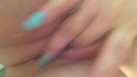 I can barely fit 2 fingers! Shower masturbation
