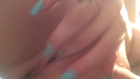 I can barely fit 2 fingers! Shower masturbation
