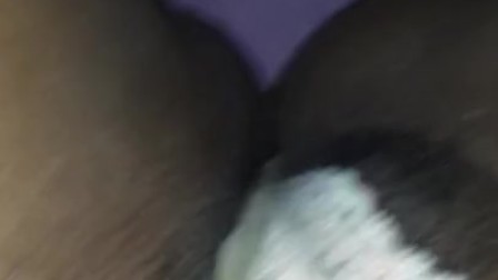 Babe nuts all over herself. I want you to come fuck this teenY TINY pussy