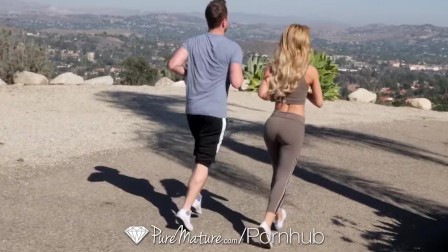 PUREmature Sexual training gym fuck with MILF