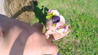 400px x 225px - Random Guy fuck Mother Nature on the sunny meadow. Porn Videos - Tube8