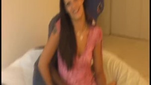 Petite brunette cutie attempts to take on a BBC