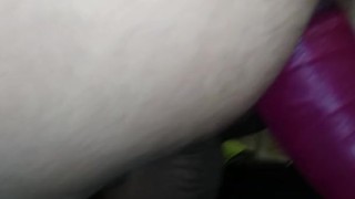 Huge dildo ruins his hole