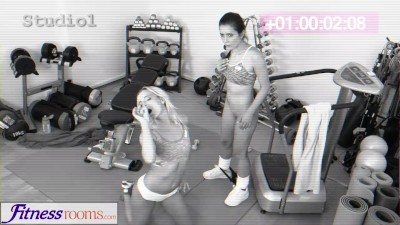 Preview 4 of Fitness Rooms Gym Lesbian's Crazy Big Cock Fuck