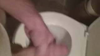 Busting a load in my friend's bathroom