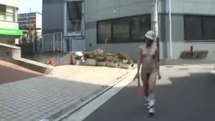 JAV public nudity stark naked construction worker Subtitled