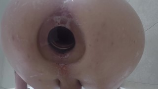 Large Anal Speculum Fisting Deep Dildo Extreme Gape Glass Butt Plug