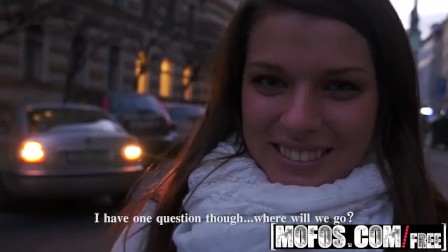 MOFOS - teen Mona Lee has a quicky with stranger on her walk to work