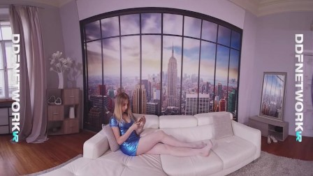DDF Network VR glamour porn gives POV insight into Dominica's juicy pussy