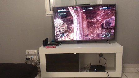 Geek couple : He want to play Playstation 4, she want to fuck... She win !