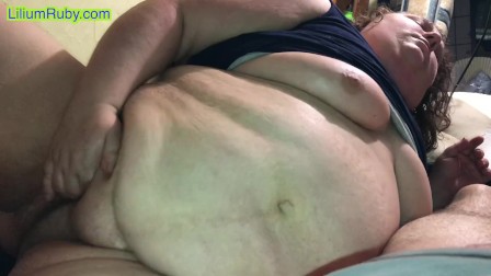 Fat Thot- Obese 360 Pound BBW Bates Pussy to Orgasm as Belly Jiggles