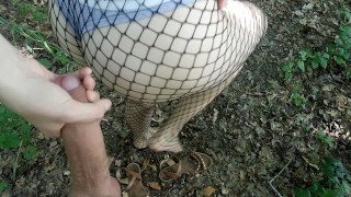 Handjob in the forest