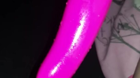 Lana Rhoades helped me squirt on my big pink dildo