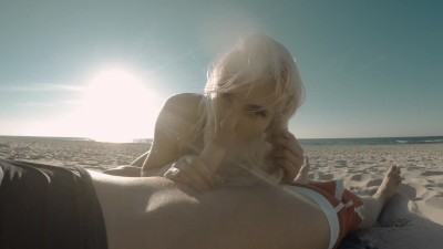 Preview 1 of Kate Truu With Big Butt Fucks On The Public Beach At Sunset