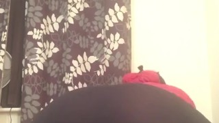 Lonely Niqabi Hijabi woman sucking dildo & shaking ass