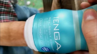 Ice, Ice ! Fucking My Tenga Cool! Outside!