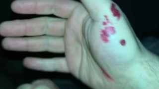 First solo male cum artist paint dirty talk