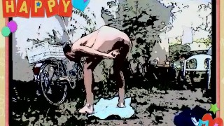 self footjob public gardeen