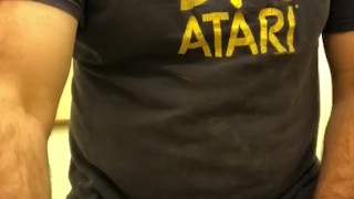 Horny Dad whips it out at work