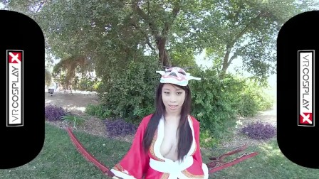 VRCosplayX.com Busty asian Babe Akali Spares Your Life After Fucking