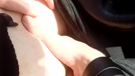 Fingering Amber Elizabeth in public