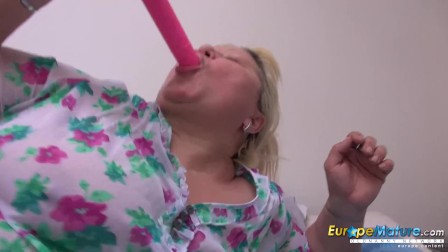 Europemature Grandma is Masturbating With Sex Toys