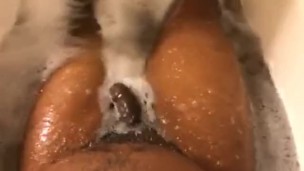 Sexy wet bubble bath