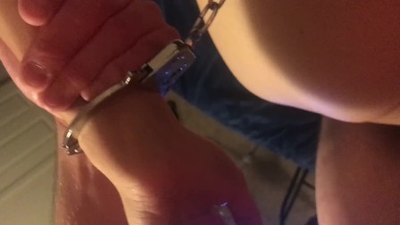 Submissive wife POV handcuffed and fucked hard from behind