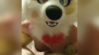 Foxy gets blown by Iliza and takes her for a ride (Fursuit Sex)
