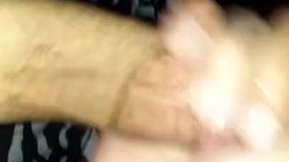 Gf stroking thick white cock