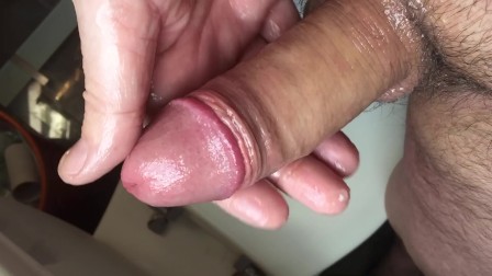 Uncut Cock Jacking Off Feels Great