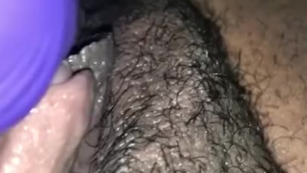 Clit Stimulation on Fat Wet Ebony latina Pussy