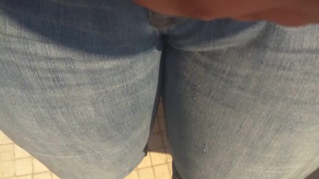 Peeing in my new jeans!