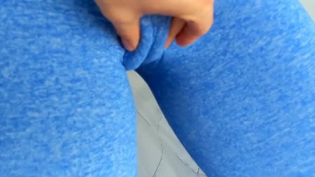 Cumming in my panties and Yoga pants after intensive rubbing before Gym