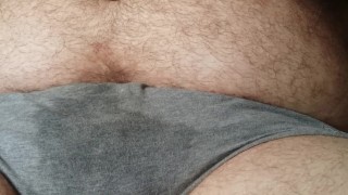 Me in panties horny as fuck.. finally i can pee a little! ;)