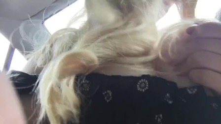 Fingering Myself in the Car - blonde PAWG teen - effygracecams