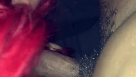 Red head giving sloppy top