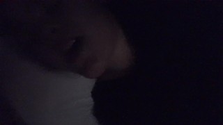Slut fucks her pussy, sucks off her pussy juice and begs for daddies cock