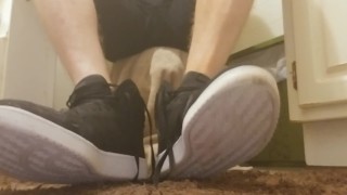 Playing with my size 16 feet (full video on premium)