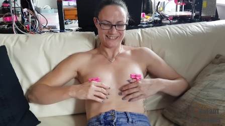 New BDSM toy - Nipple thumb cuffs
