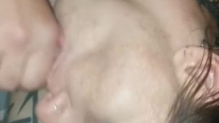 Anyia sucks Mateo's cock and squirts