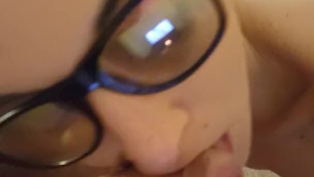 deepthroat slut teen stepsister cute glasses best face throat fuck ever