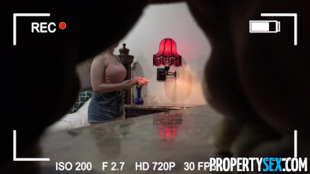 PropertySex - Tenant with big natural tits fucks her roommate