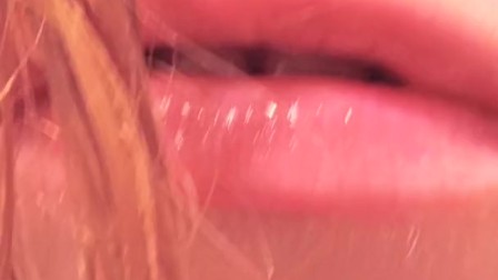 Caught my RedHead Girlfriend after Shower | Sloppy blowjob Cum on Big Tits