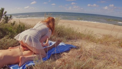 INTERRUPTED SEX On PUBLIC BEACH | Risky Outdoor Creampie Hairy ...