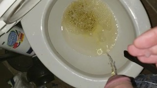 Limp Dick Orgasm follewed by amazing pee piss