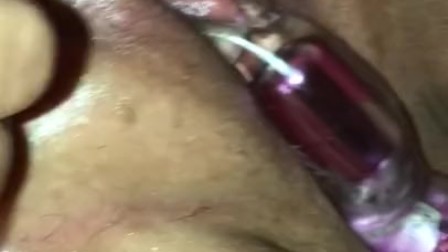 His first time using a vibrator to make me cum